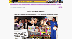 Desktop Screenshot of elrincondelosfamosos.com