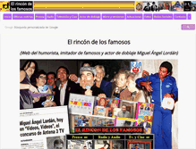 Tablet Screenshot of elrincondelosfamosos.com